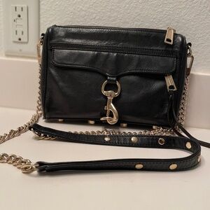 Rebecca Minkoff 100% Leather Black MAC crossbody purse